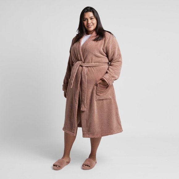 Parachute Cozy Ribbed Dusty Rose Robe